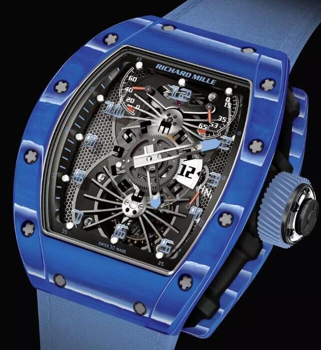 Replica Richard Mille RM 022 Tourbillon Aerodyne Dual Time Blue Watch